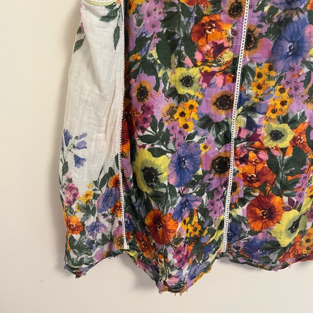 Anthro. RAGA Floral Swing Sleeveless Blouse, XS - Picture 11 of 11